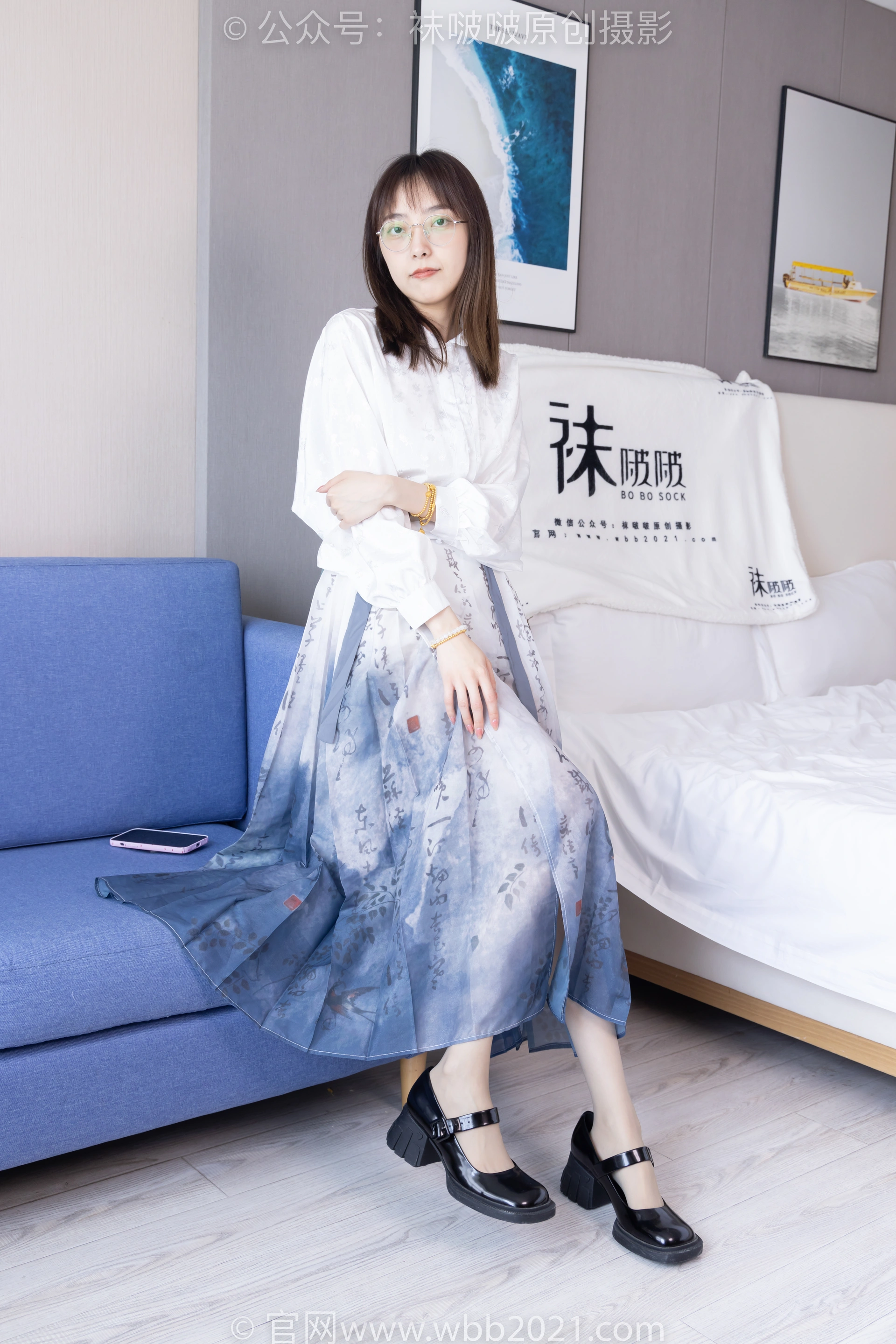 [BoBoSocks袜啵啵] NO 428 稚予-皮鞋、灰丝（脚尖加固款）（花絮版） 1
