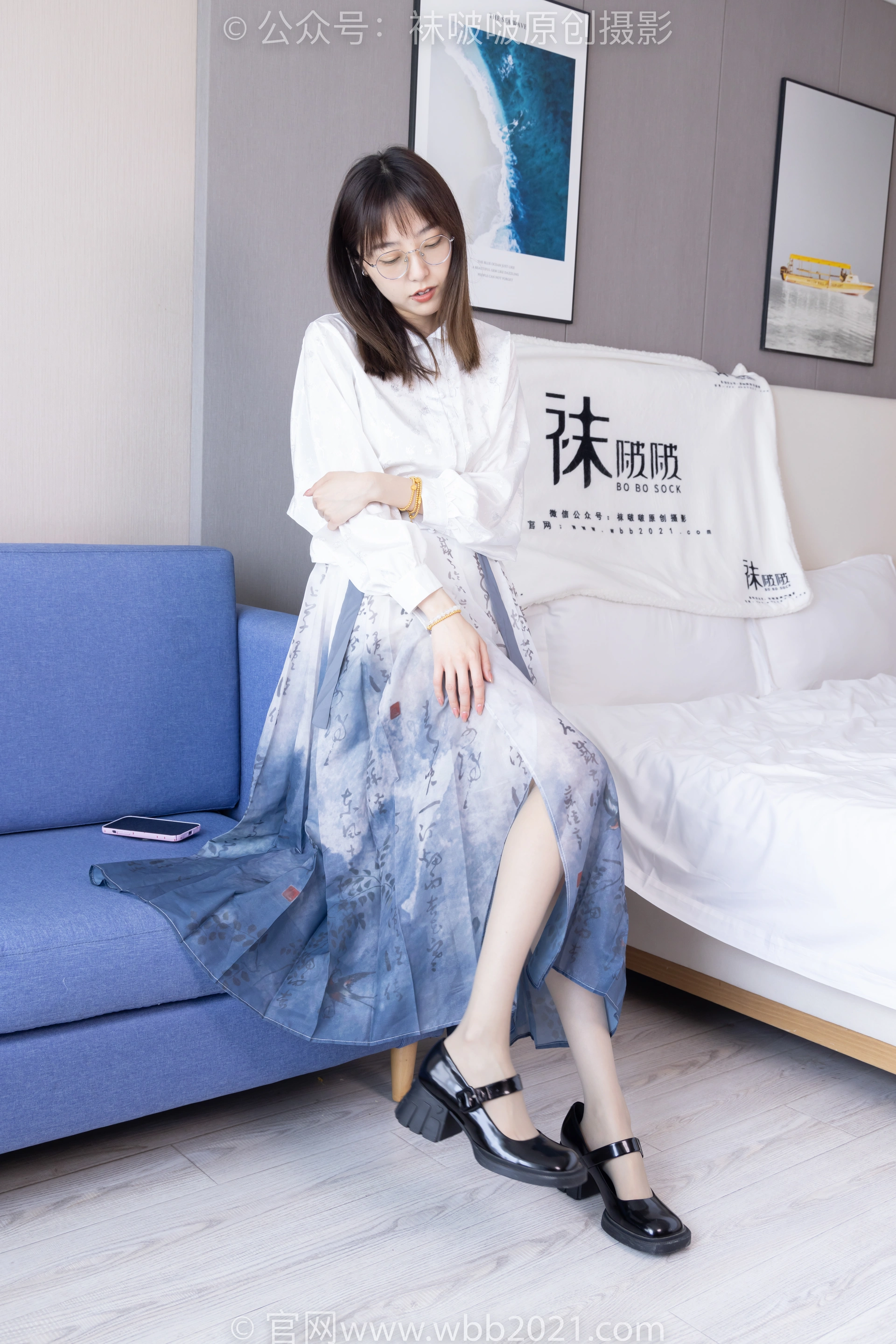 [BoBoSocks袜啵啵] NO 428 稚予-皮鞋、灰丝（脚尖加固款）（花絮版） 2